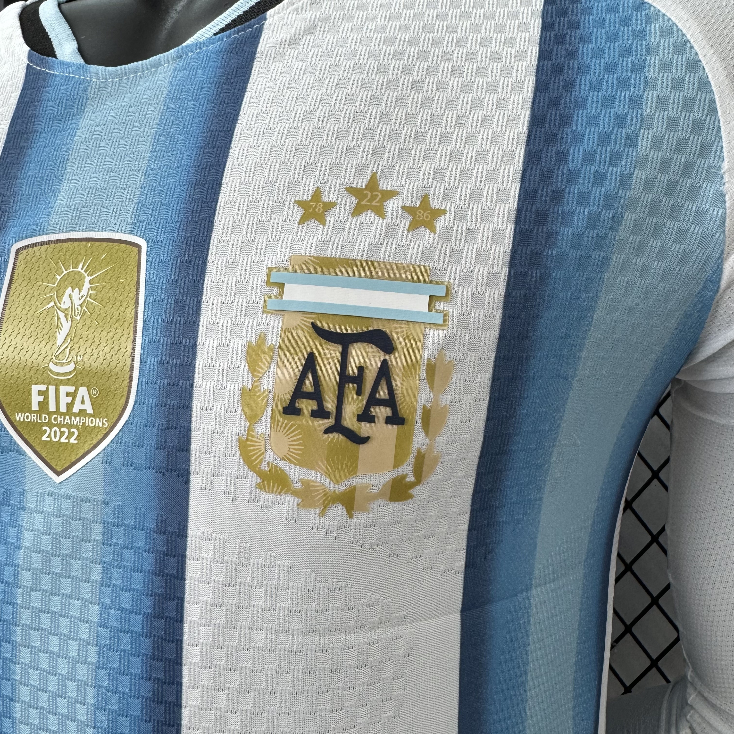 Player Version 2026 World Cup Argentina Home Jersey Long Sleeves S-3XL