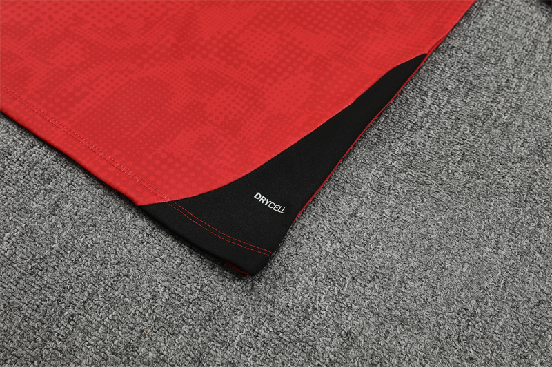 Adult / Kids AC 25/26 Half Zipper Training Suit Red