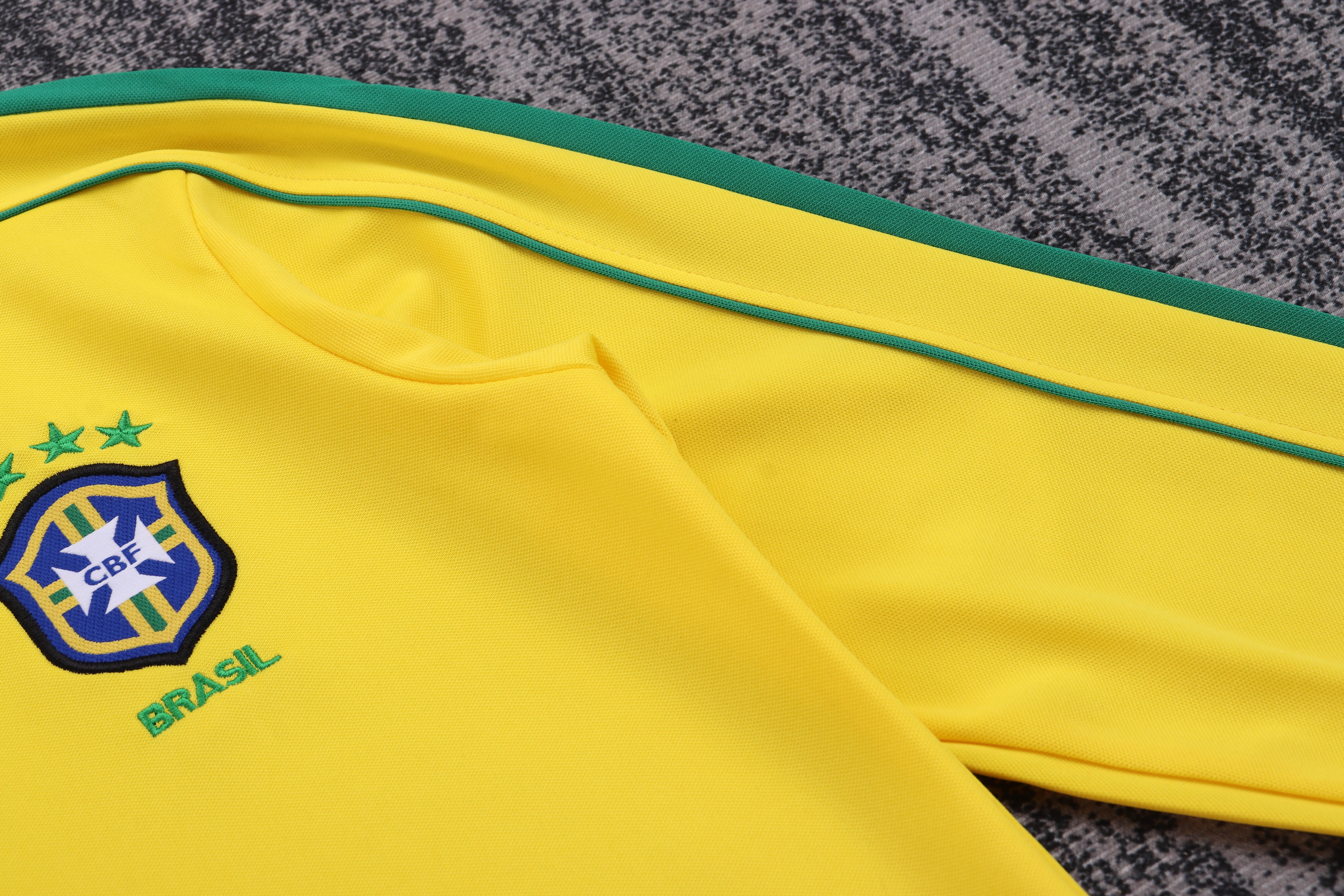 Kids Retro Brazil 1998 Home Long Sleeves 16-28