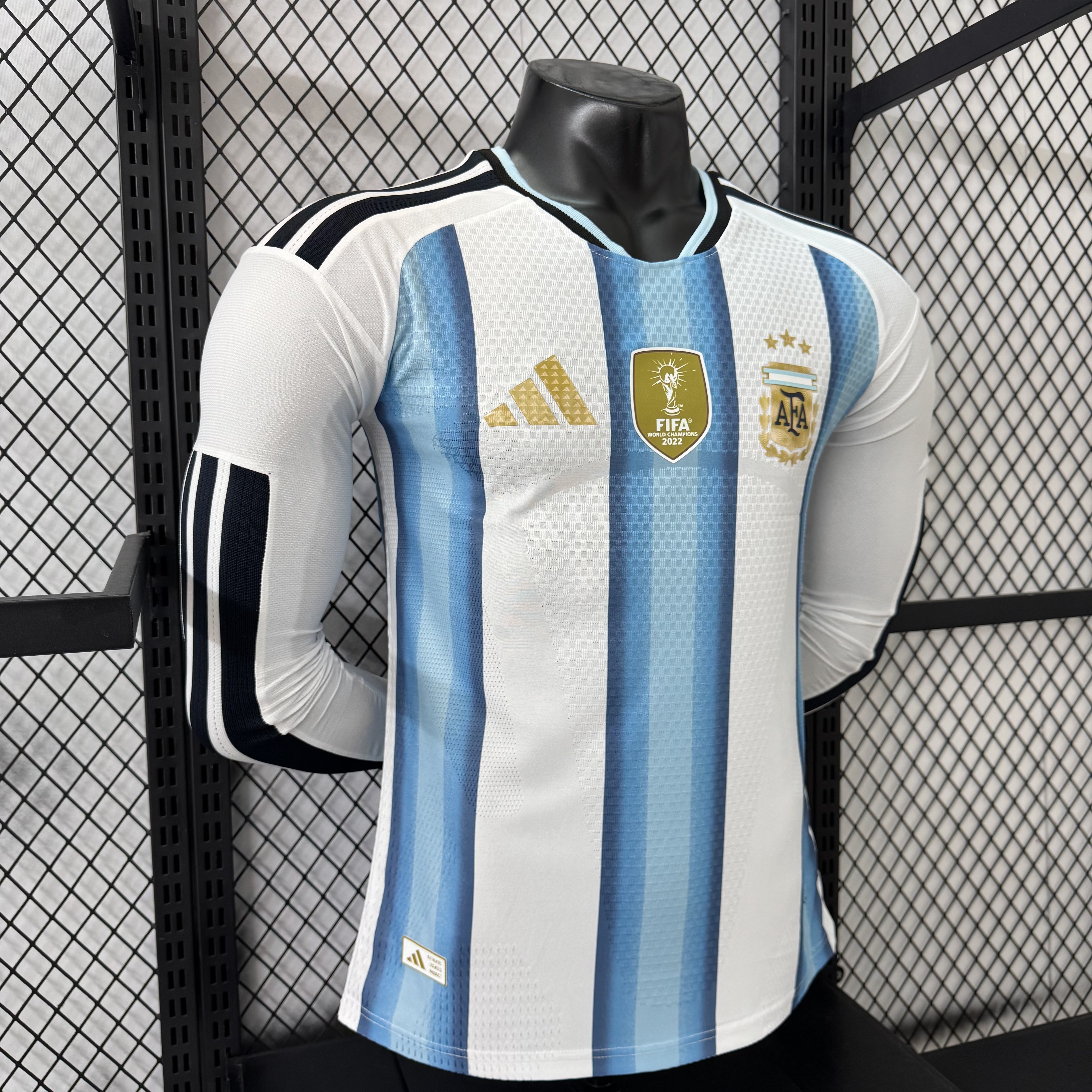 Player Version 2026 World Cup Argentina Home Jersey Long Sleeves S-3XL