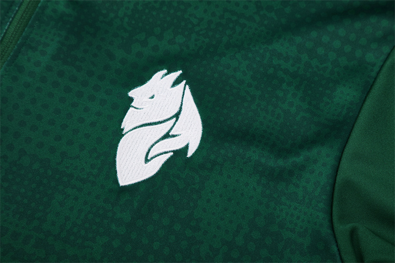 Adult / Kids AC 25/26 Half Zipper Training Suit Green