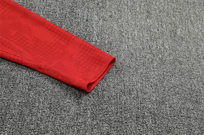 Adult / Kids AC 25/26 Half Zipper Training Suit Red