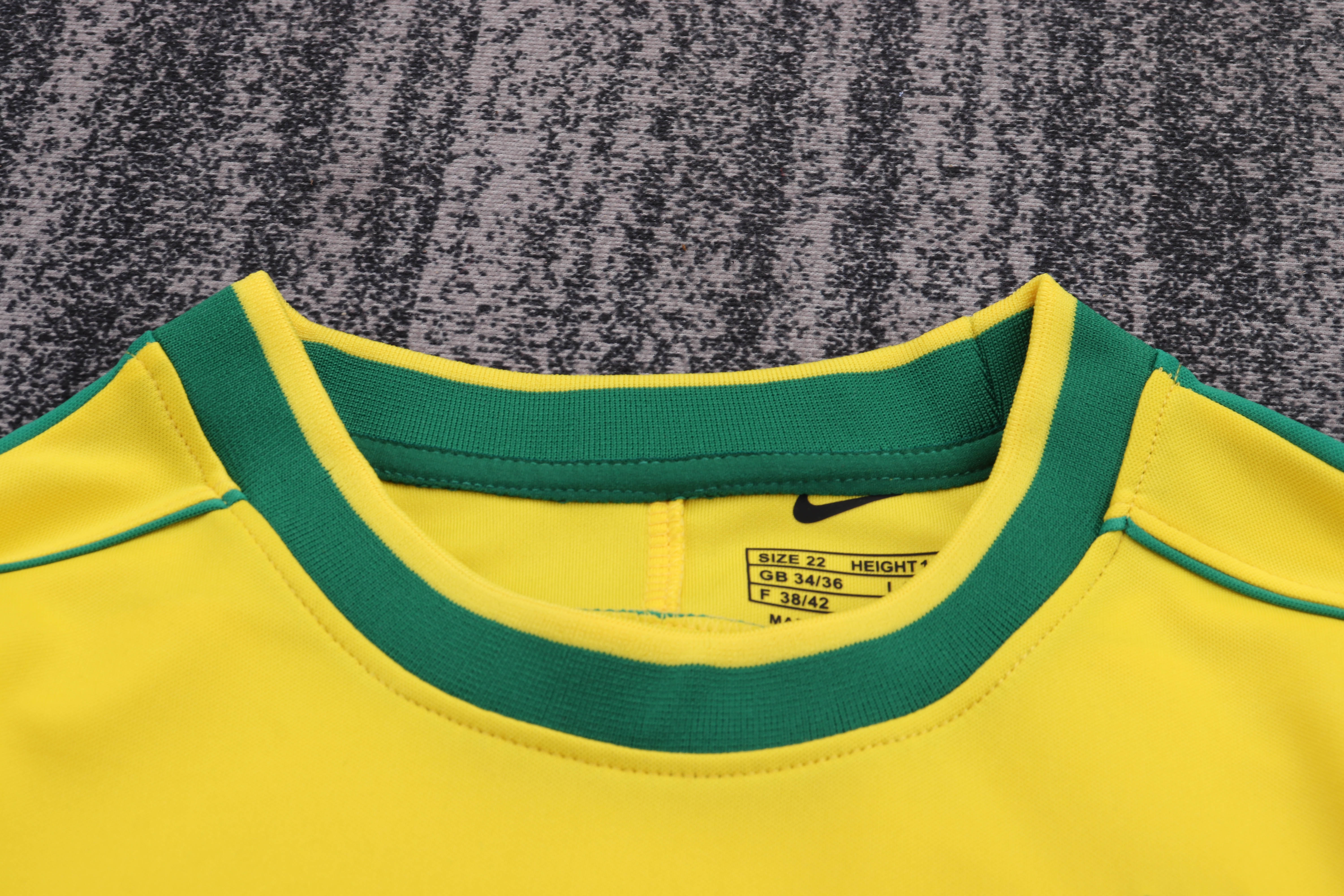 Kids Retro Brazil 1998 Home Long Sleeves 16-28
