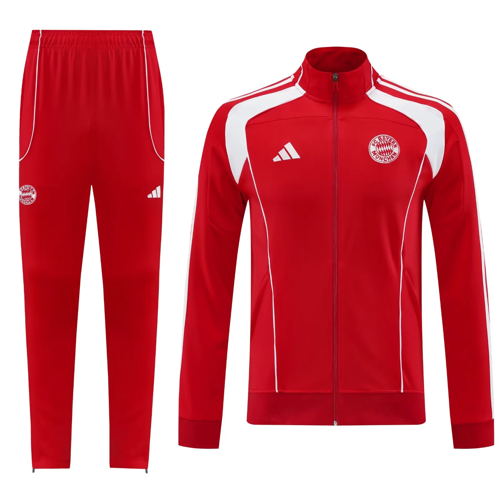 Bayern Full Zipper Training Suit Red