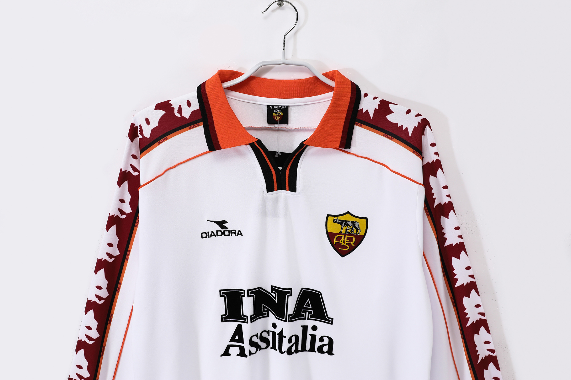 Retro Roma 98/99 Away Long Sleeves Jersey  S-XXL