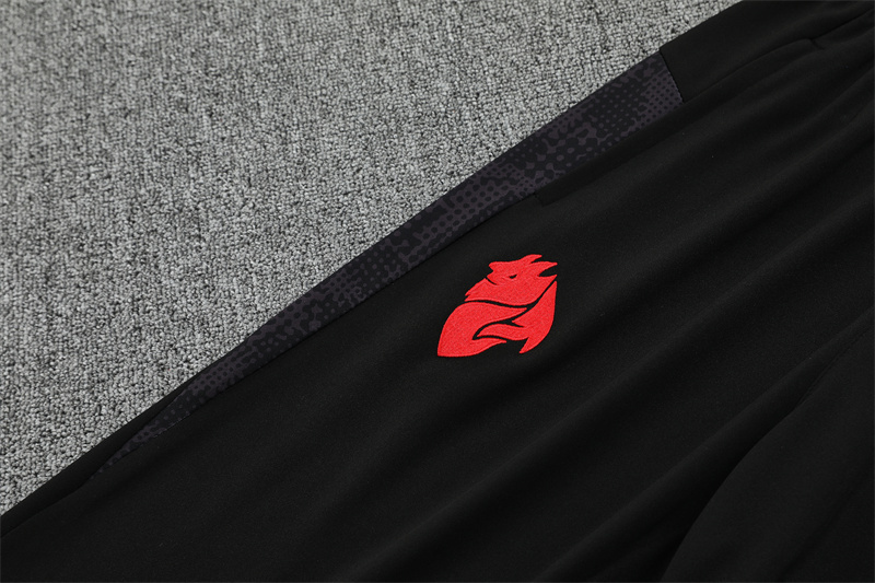 Adult / Kids AC 25/26 Half Zipper Training Suit Red