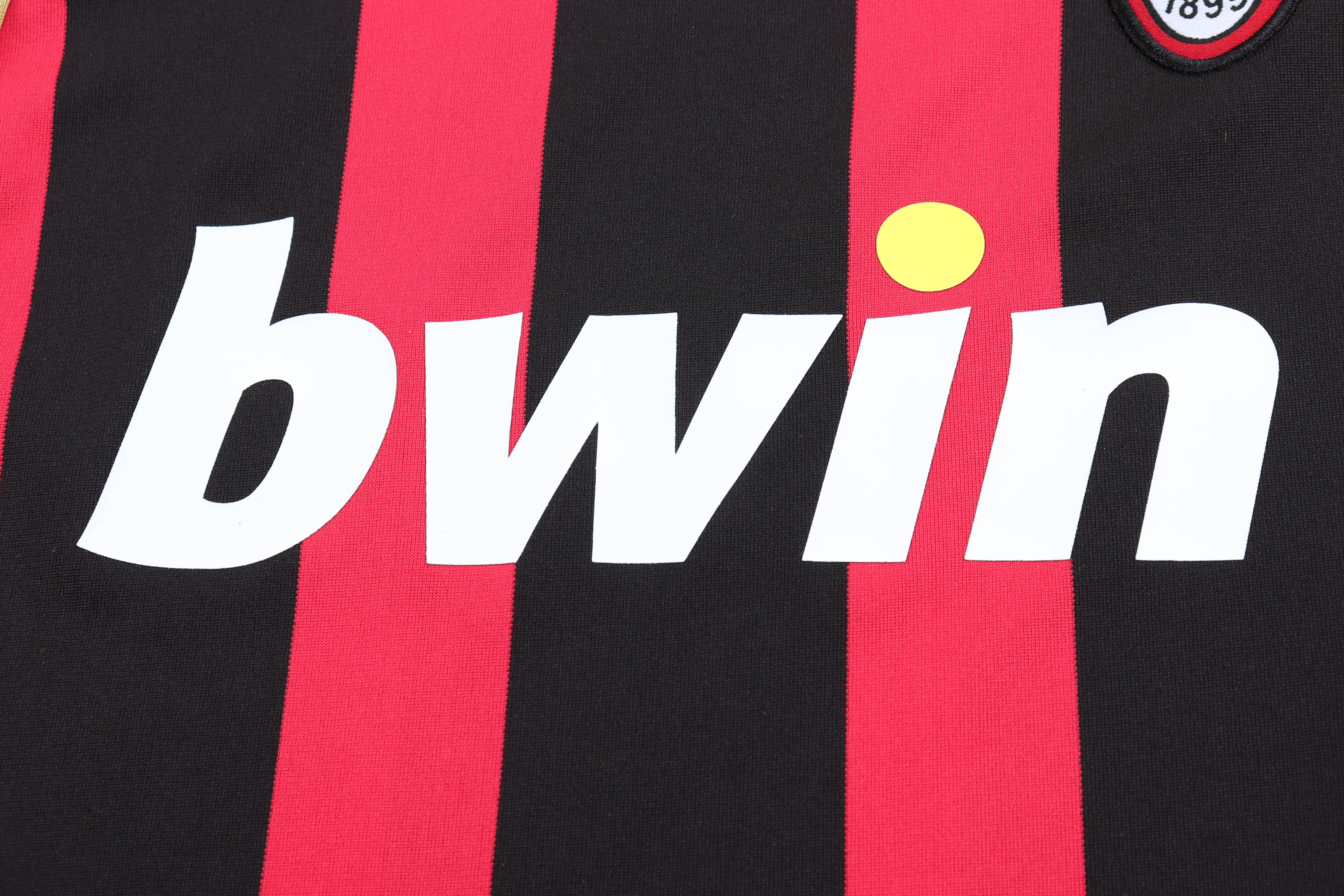 Kids Retro Kit AC Milan 06/07 Home Long Sleeves