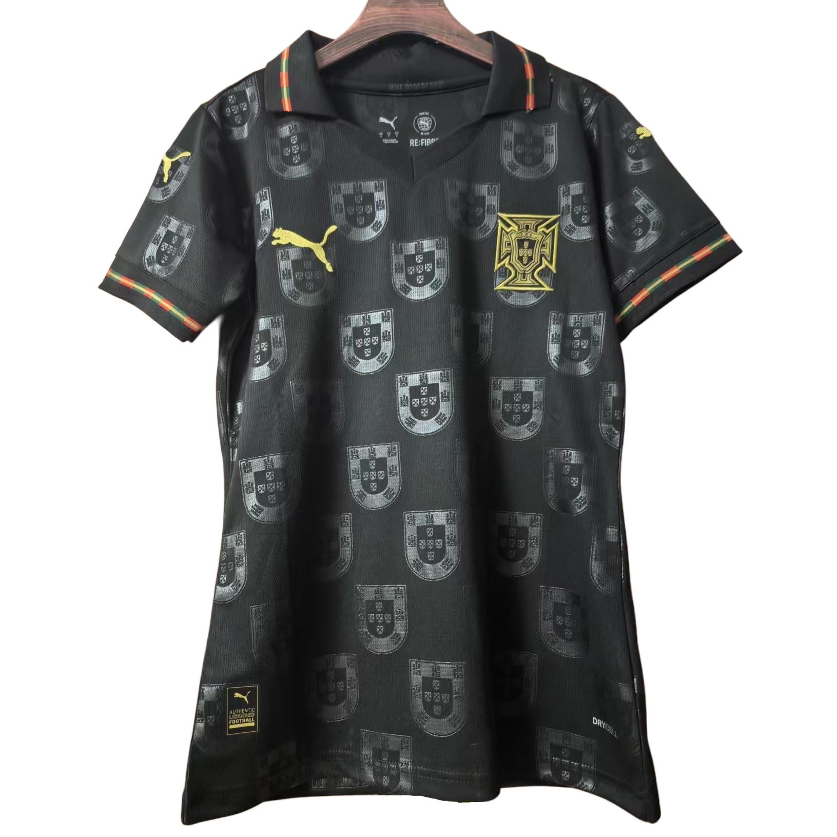 Female 2026 World Cup Portugal Black Jersey S-XXL