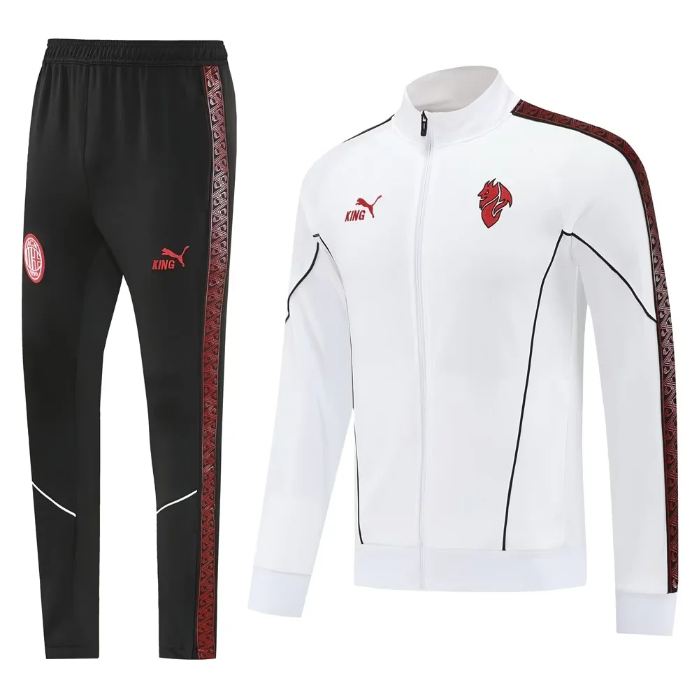 2526 AC Milan Full Zipper Training Suit White