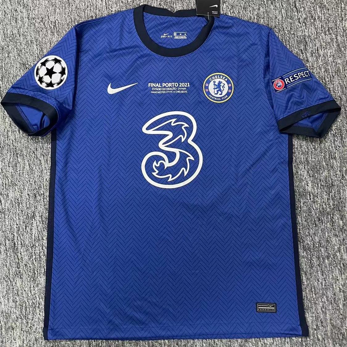 Chelsea 20/21 UCL Final Home Jersey S-XXL Fan Version With Patches