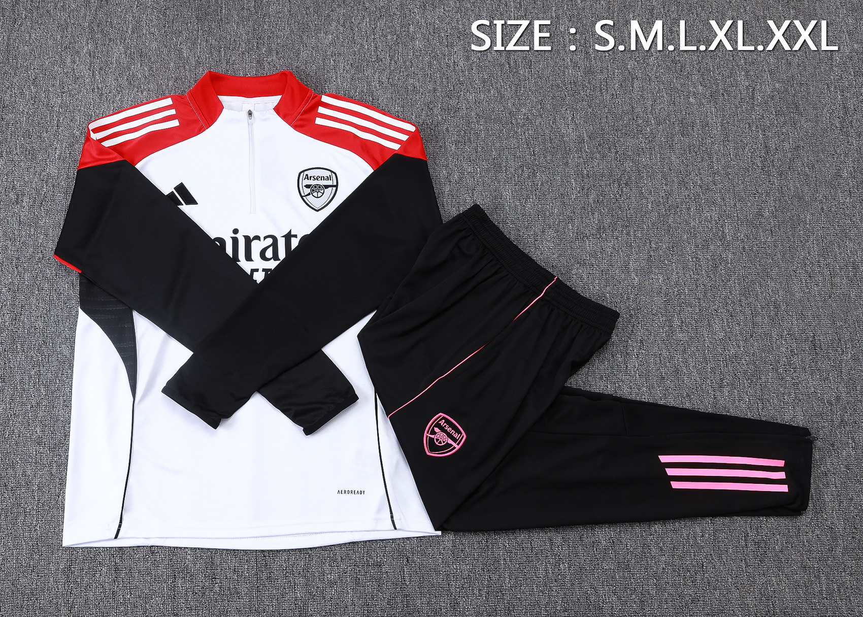 Adult / Kids 2526 Arsenal Half Zipper Training Suit