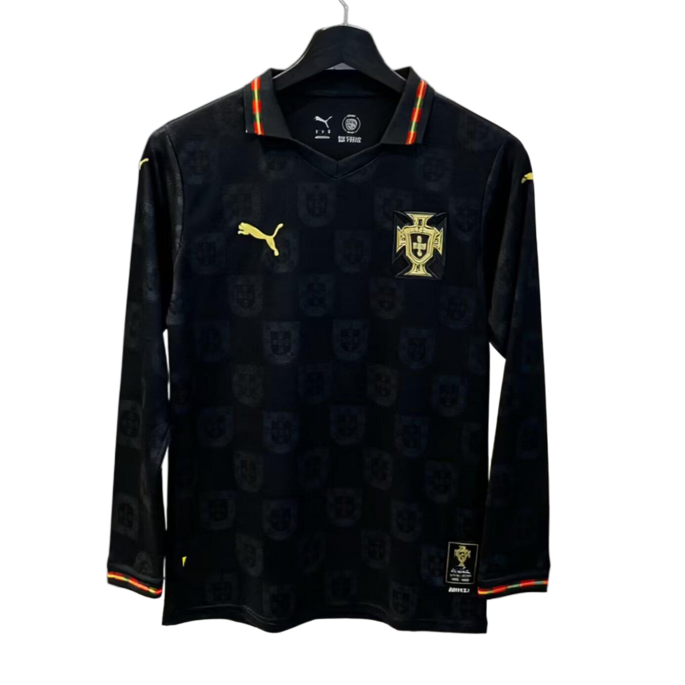 2026 World Cup Portugal Black Jersey Long Sleeves S-4XL Fan Version
