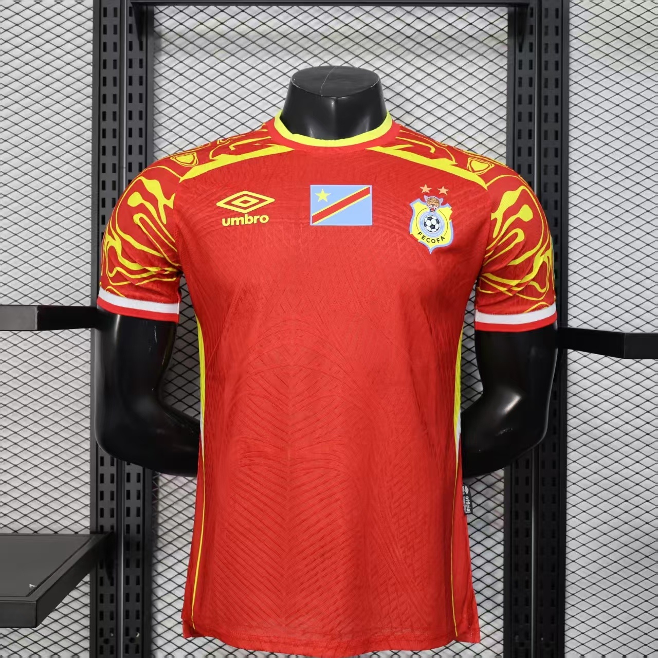 Player Version 2026 Congo Red Jersey with Patches S-XXL