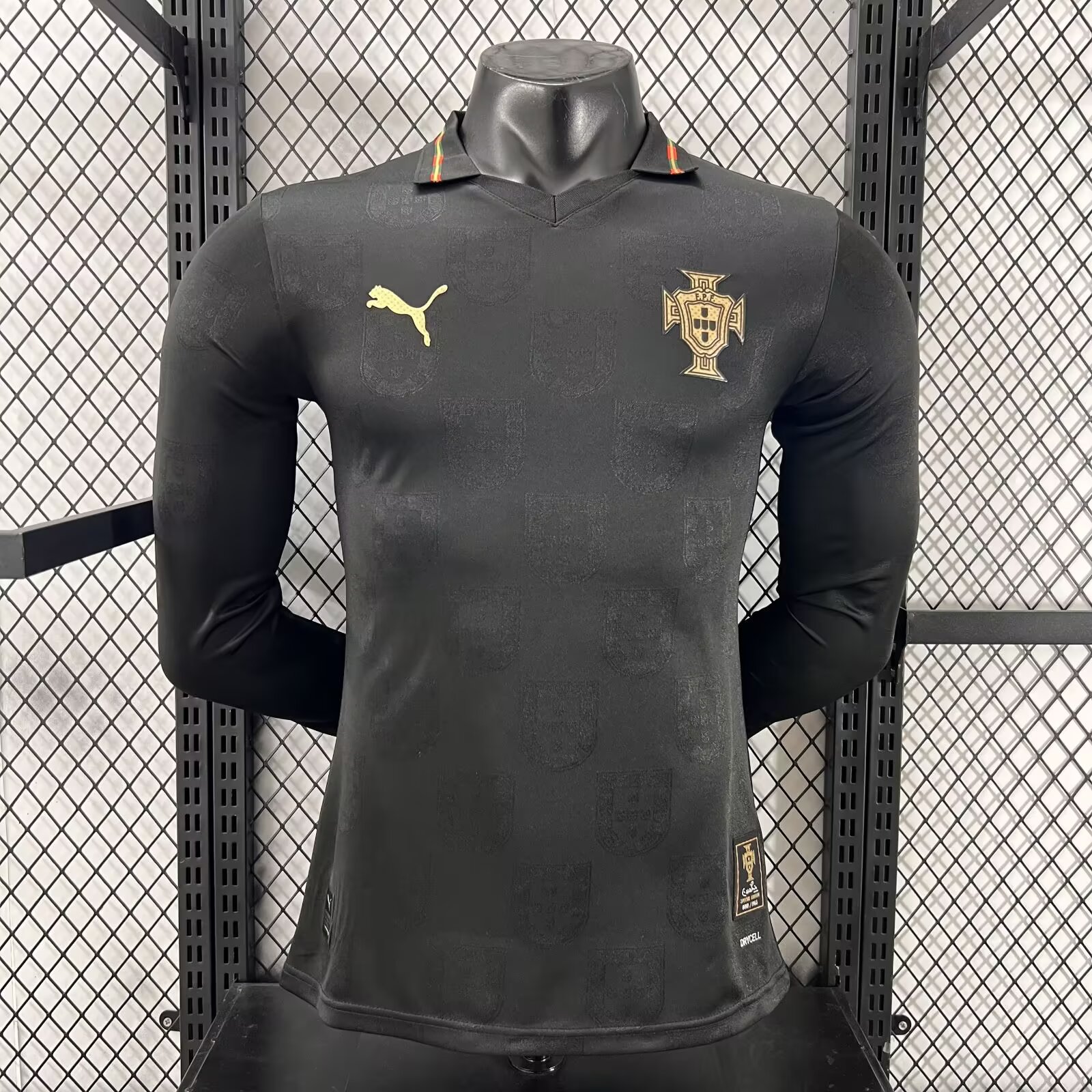 Player Version Portugal* Puma 2026 Black Jersey Long Sleeves S-4XL