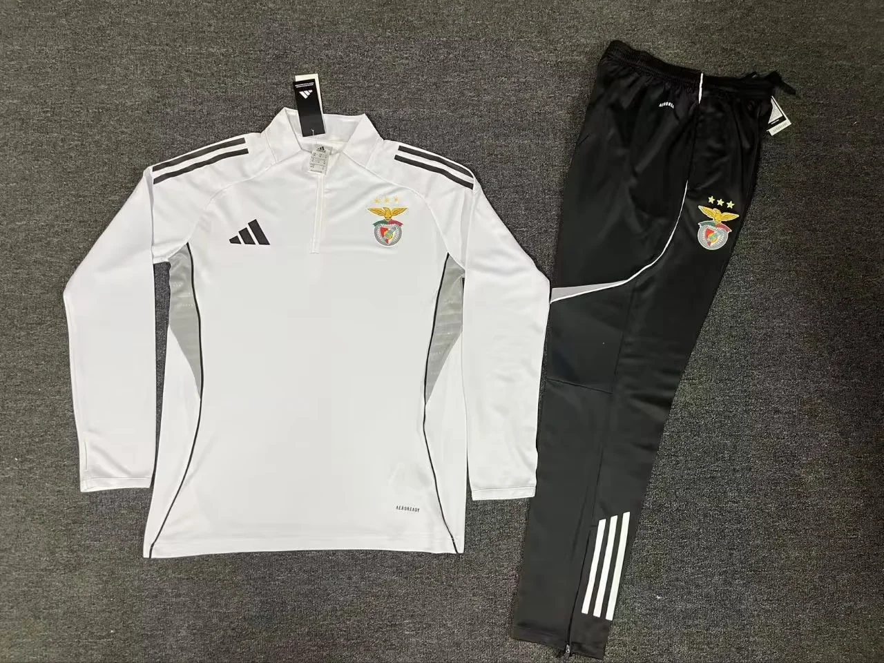 25/26 Benfica Half Zipper Training Suit White S-XXL