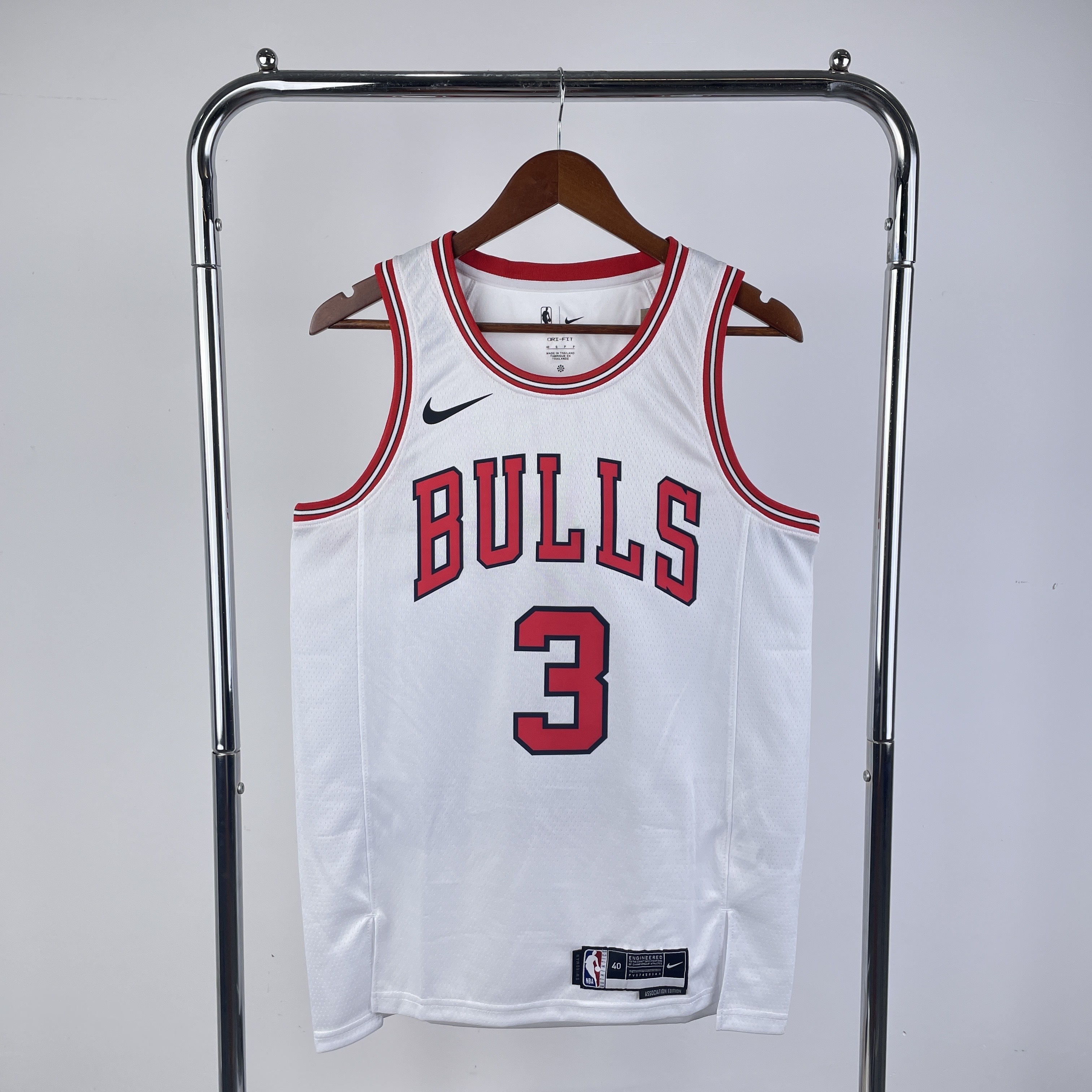 23 Season Chicago Bulls White Jersey No.3
