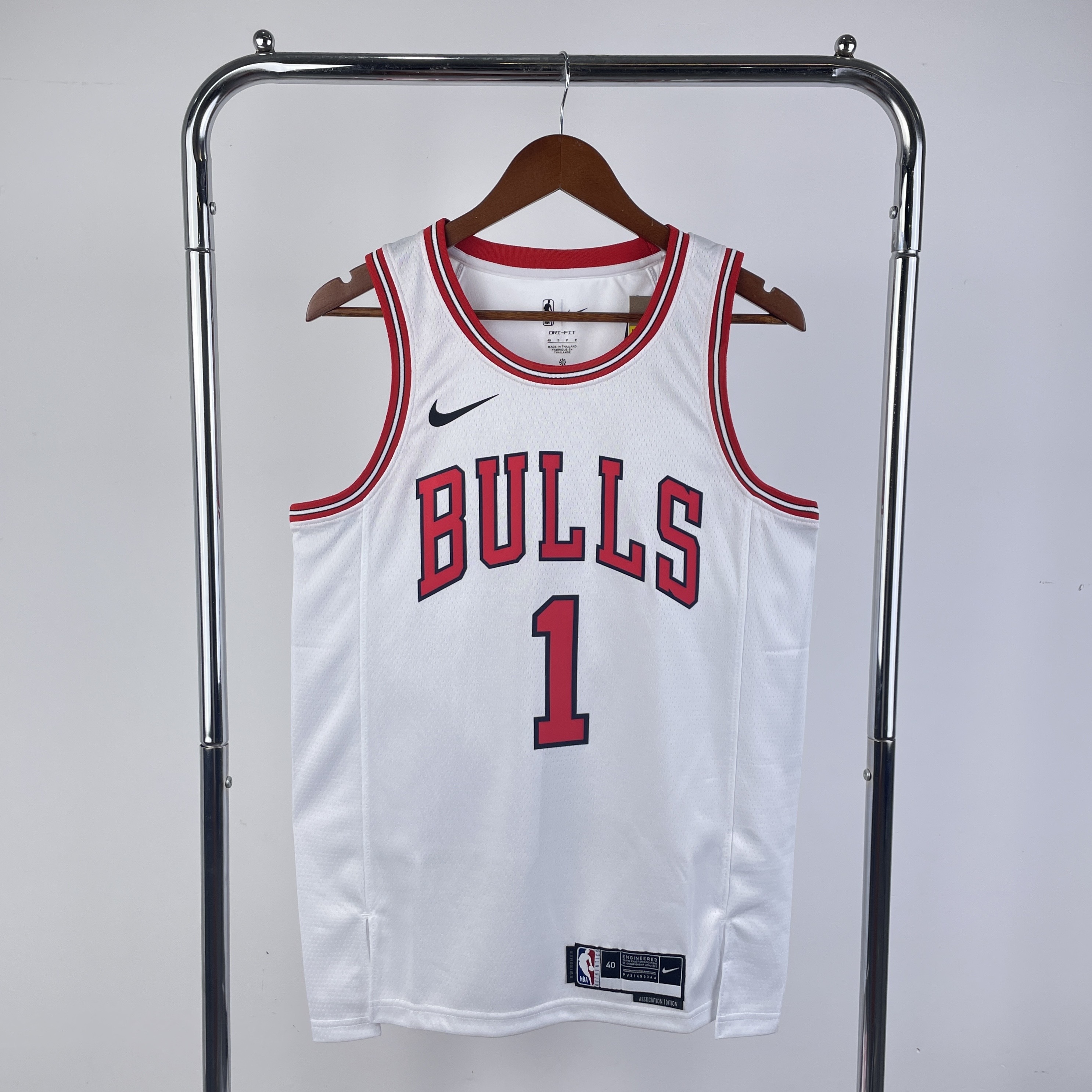 23 Season Chicago Bulls White Jersey No.1