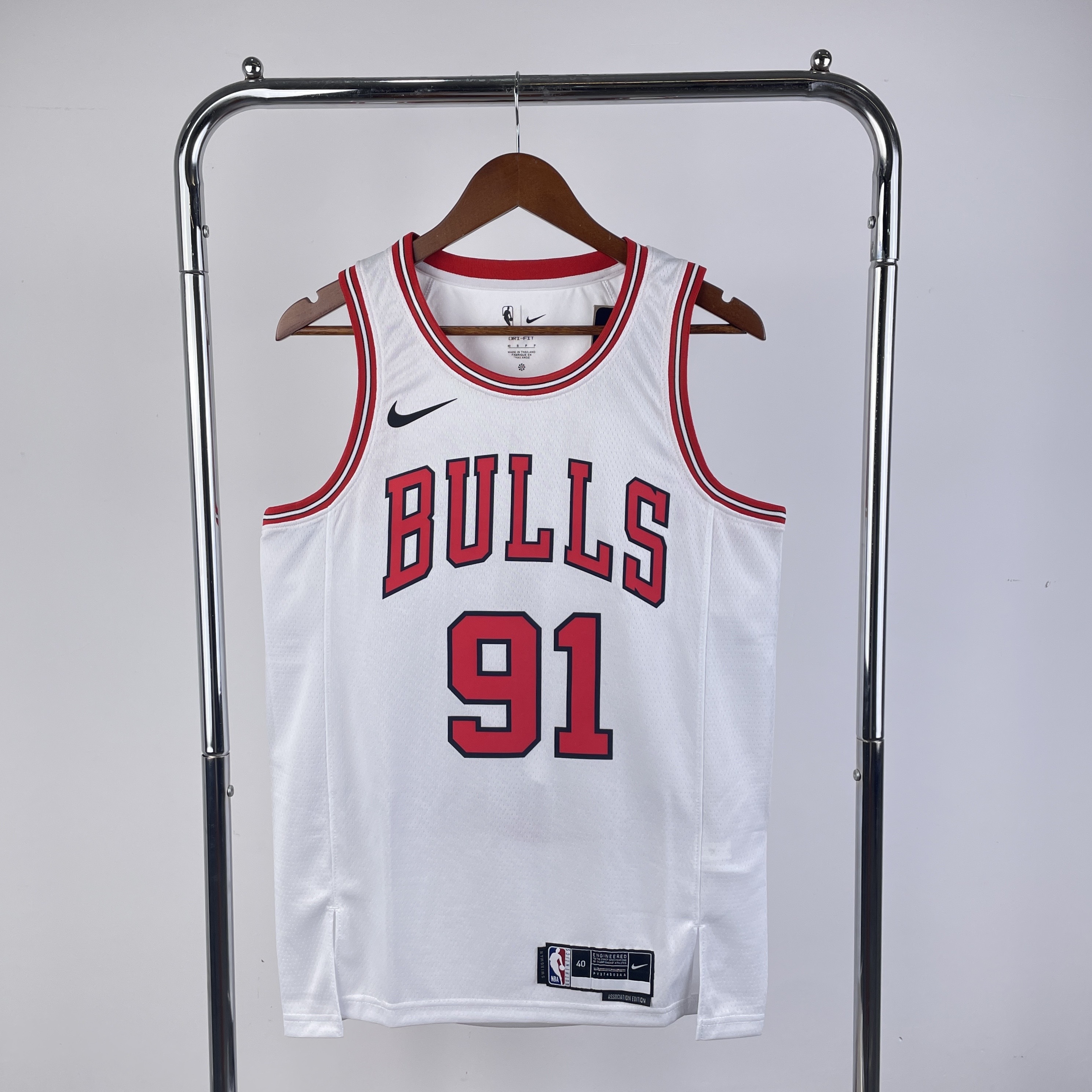 23 Season Chicago Bulls White Jersey No.91