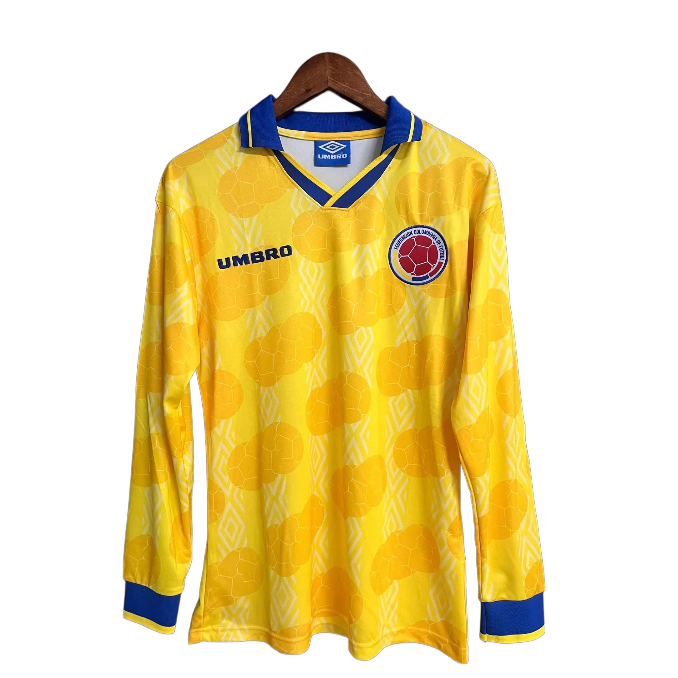 Retro Colombia 1994 Home Jersey Long Sleeves S-XXL
