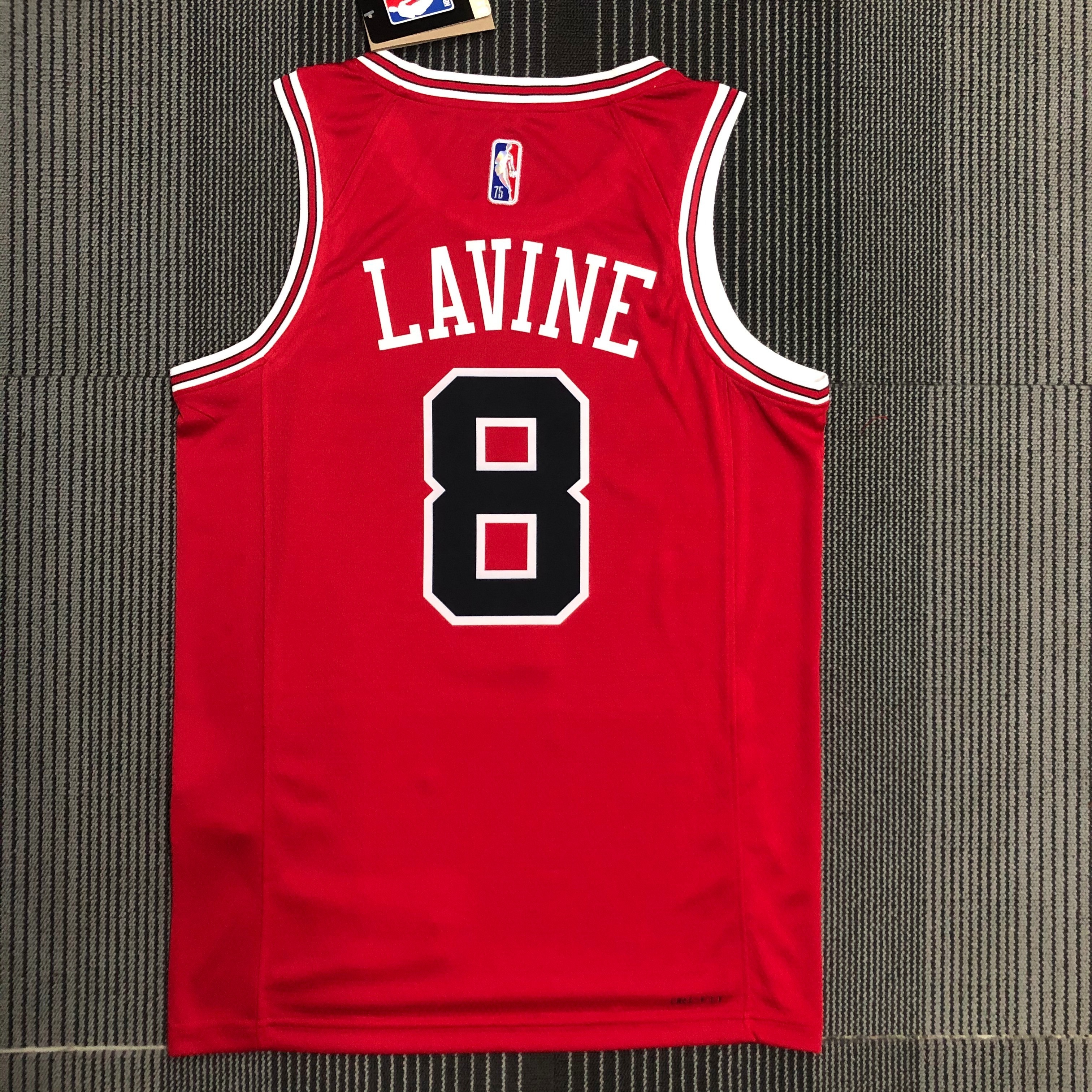 75th Anniversary Chicago Bulls Red Jersey No.8