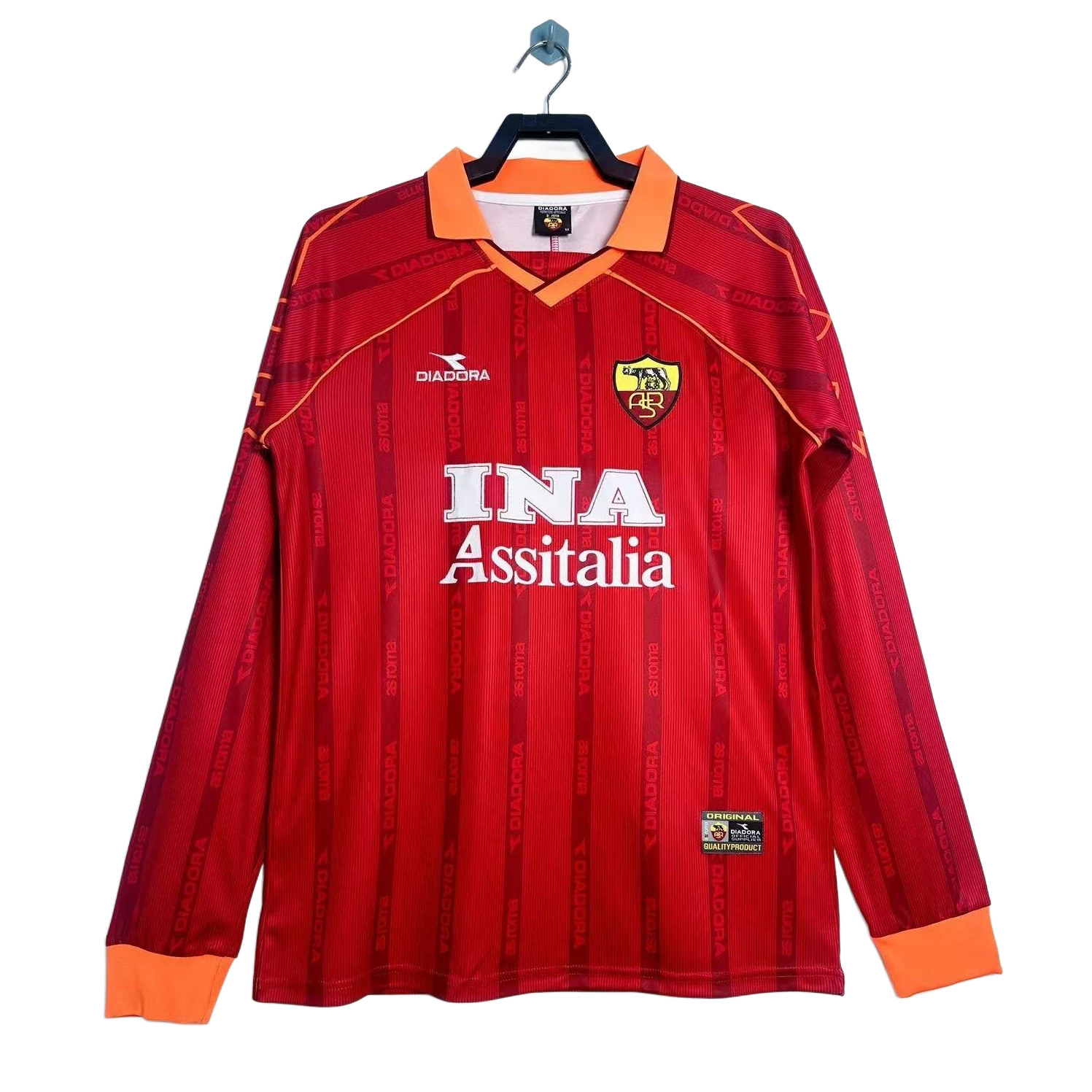 Retro Roma 99/00 Home Jersey Long Sleeves S-XXL