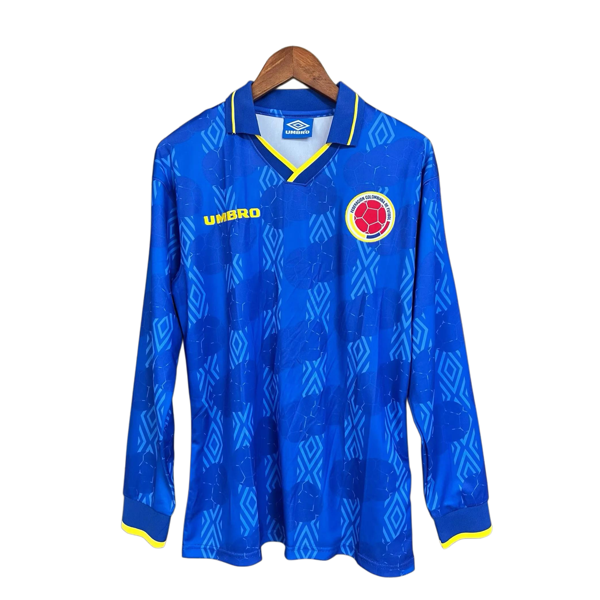 Retro Colombia 1994 Away Jersey Long Sleeves S-XXL