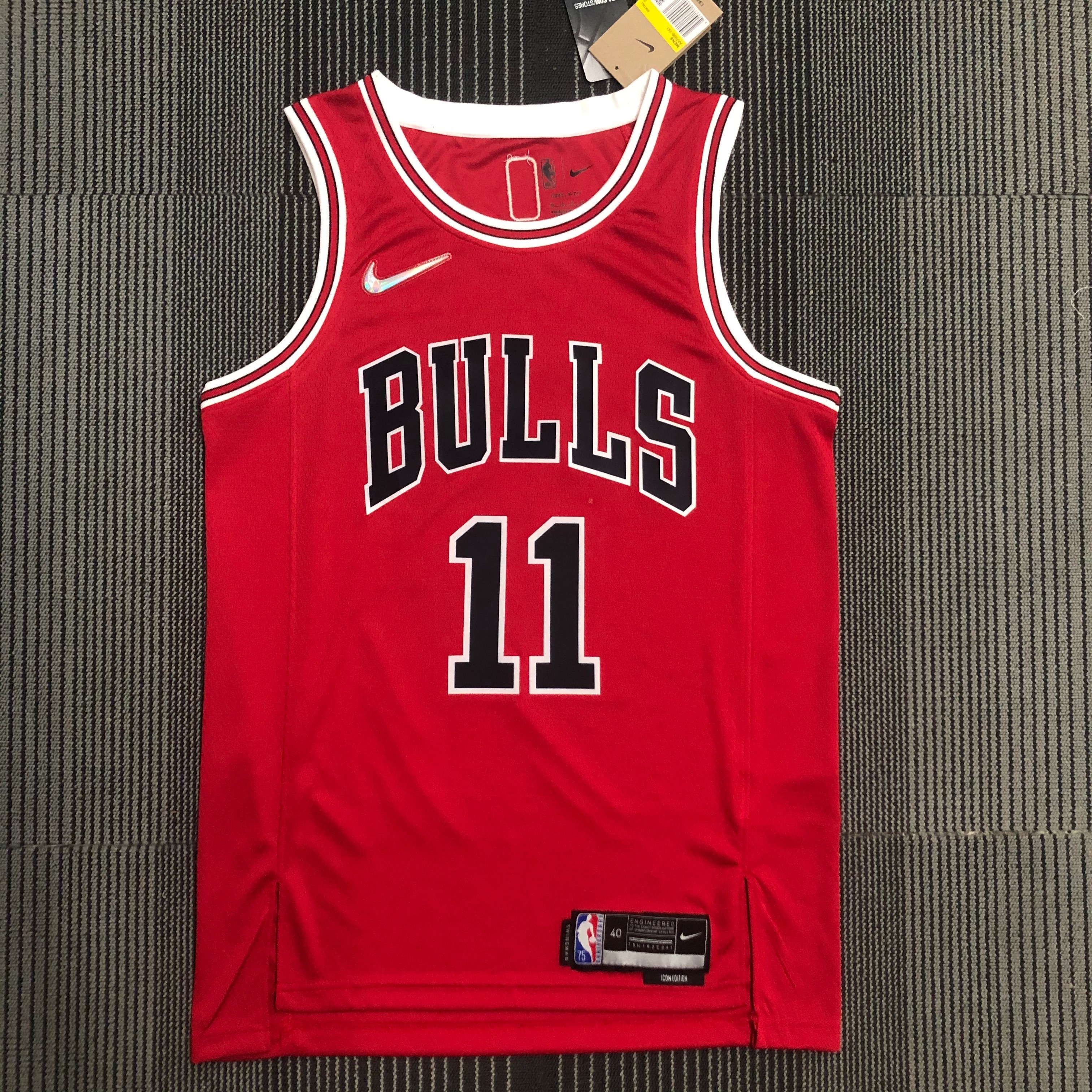 75th Anniversary Chicago Bulls Red Jersey No.11