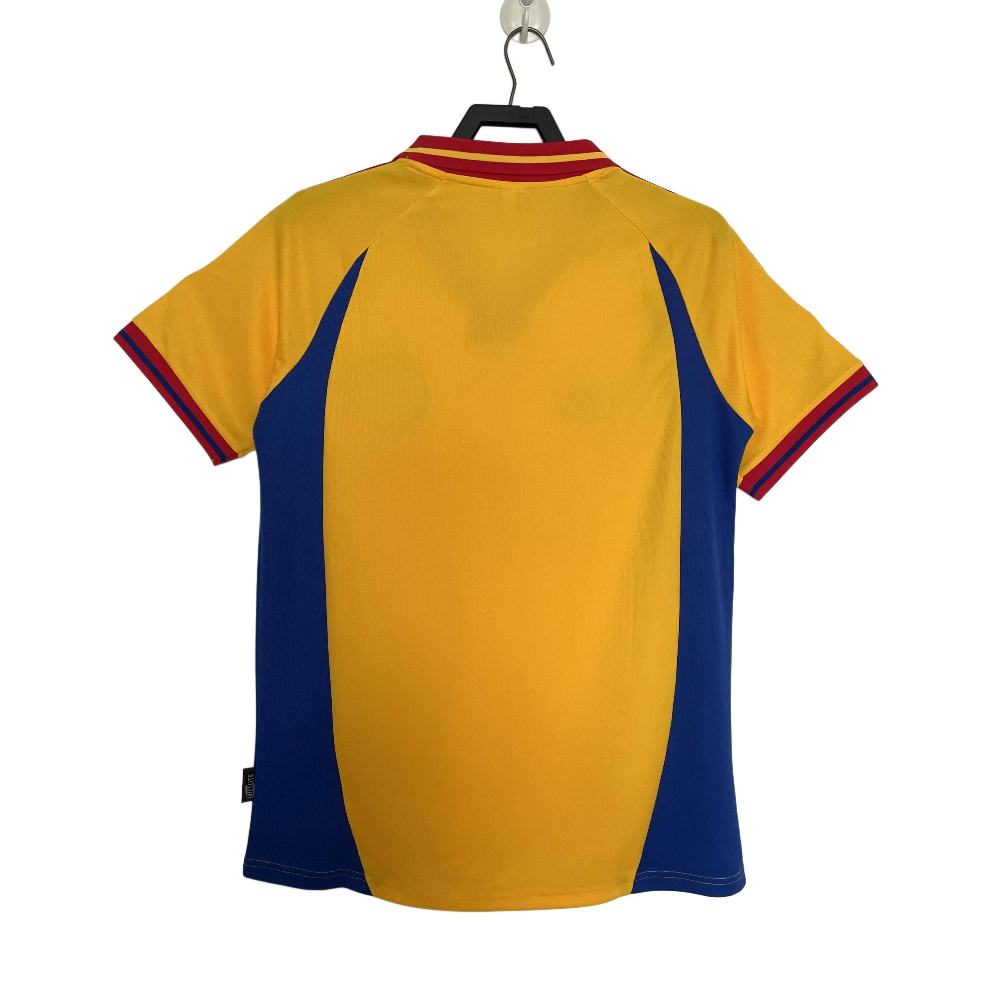 Retro Romania 2000 Home Jersey with Arm Patches S-XXL