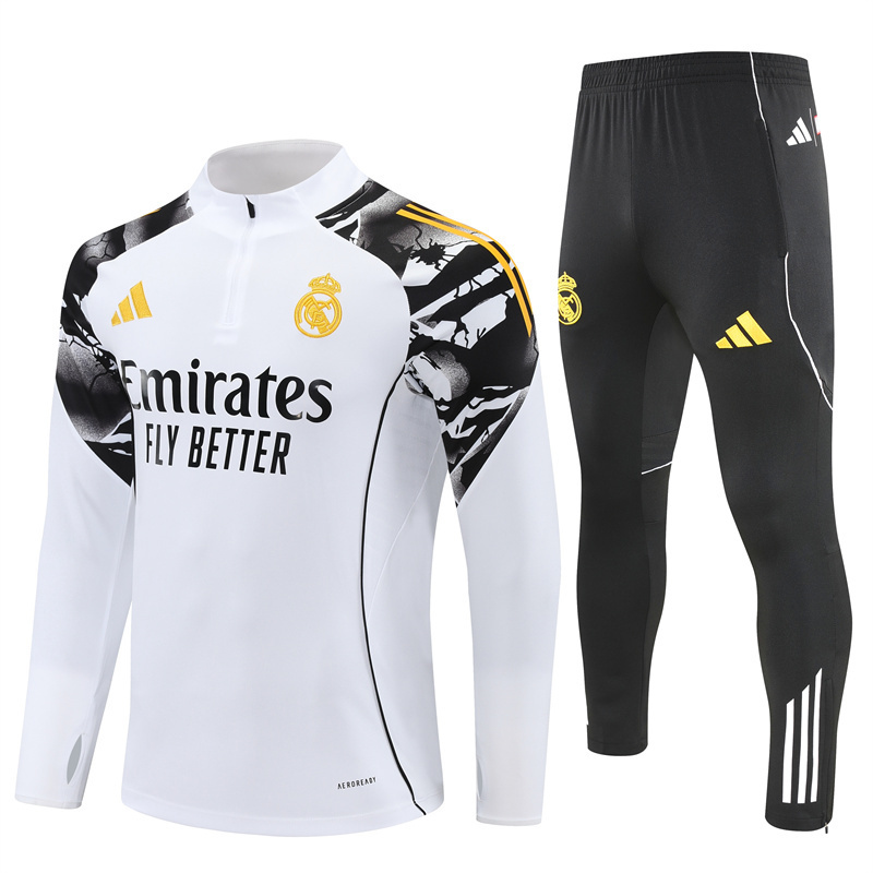 Adult / Kids 2526 Real Madrid Half Zipper Training Suit