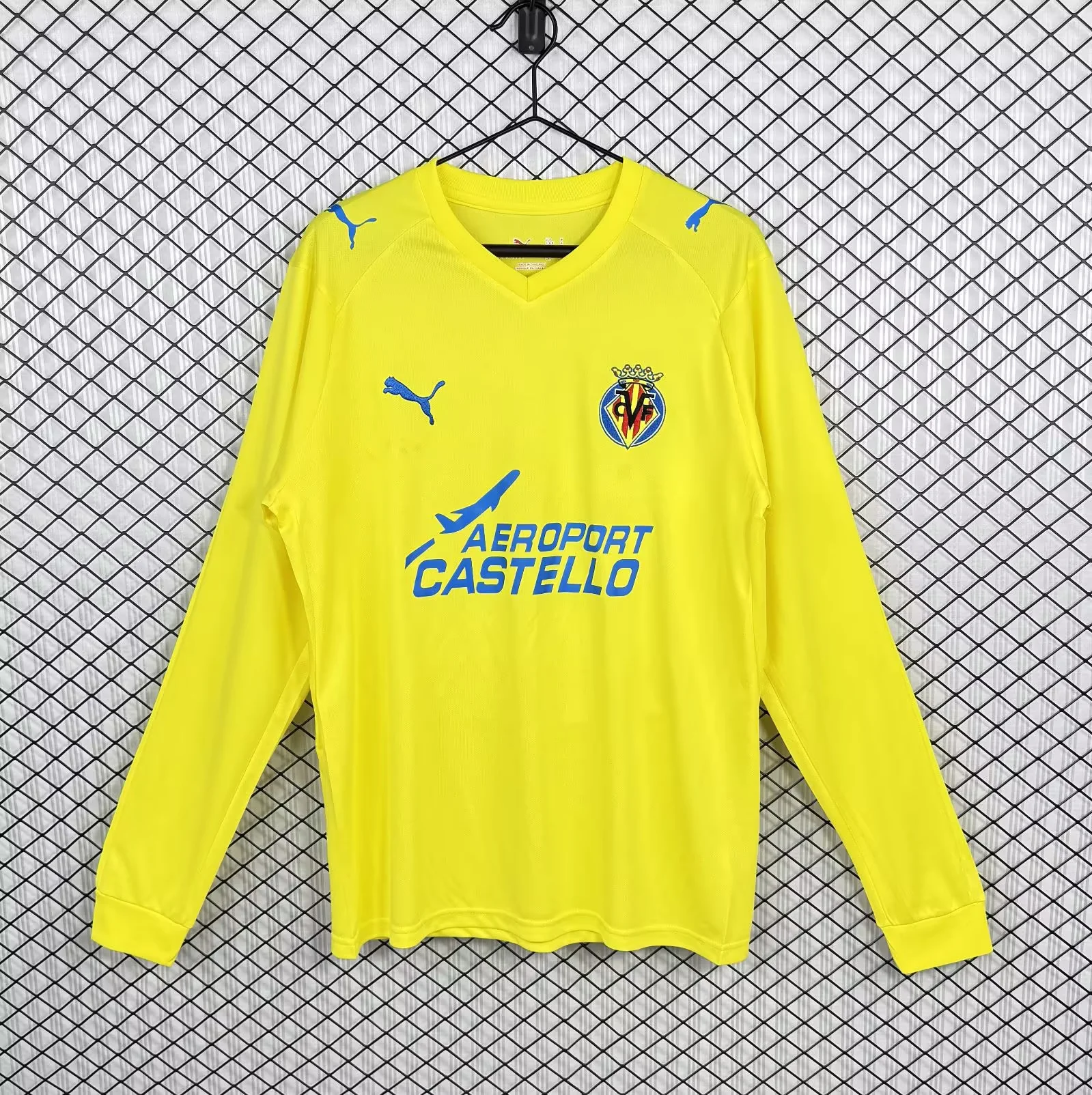 Retro Villarreal CF 08/09 Home Jersey Long Sleeves S-XXL