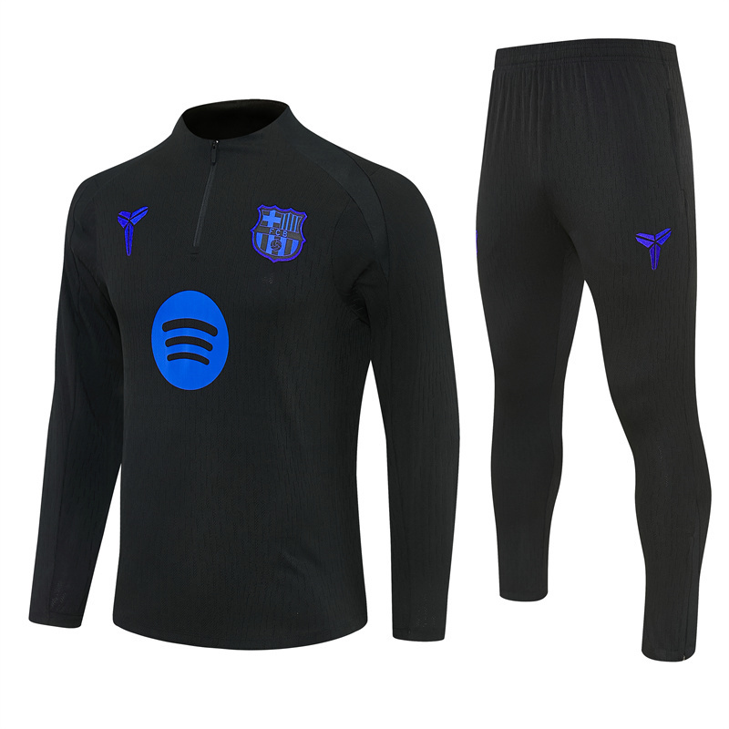 Adult/ Kids 2526 Barcelona half zipper Training suit