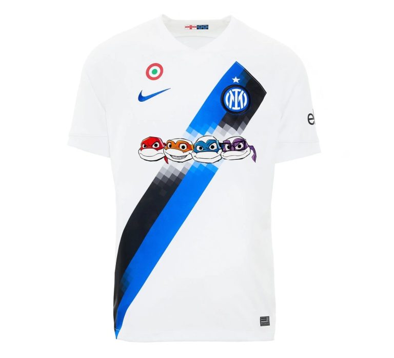 MAILLOT ENFANT INTER MILAN 2023 2024 TORTUE NINJA BLANC