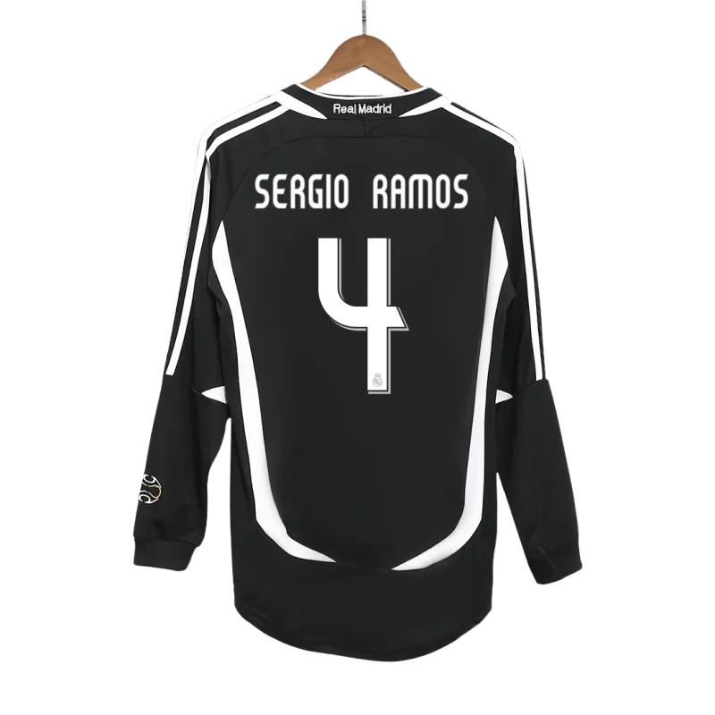 Vintage Soccer Jersey SERGIO RAMOS #4 Real Madrid Away Long Sleeve 2006/07