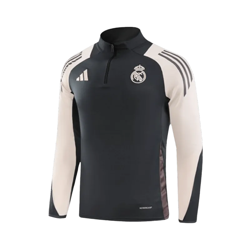 Real Madrid 1/4 Zip Tracksuit 2024/25 Gray