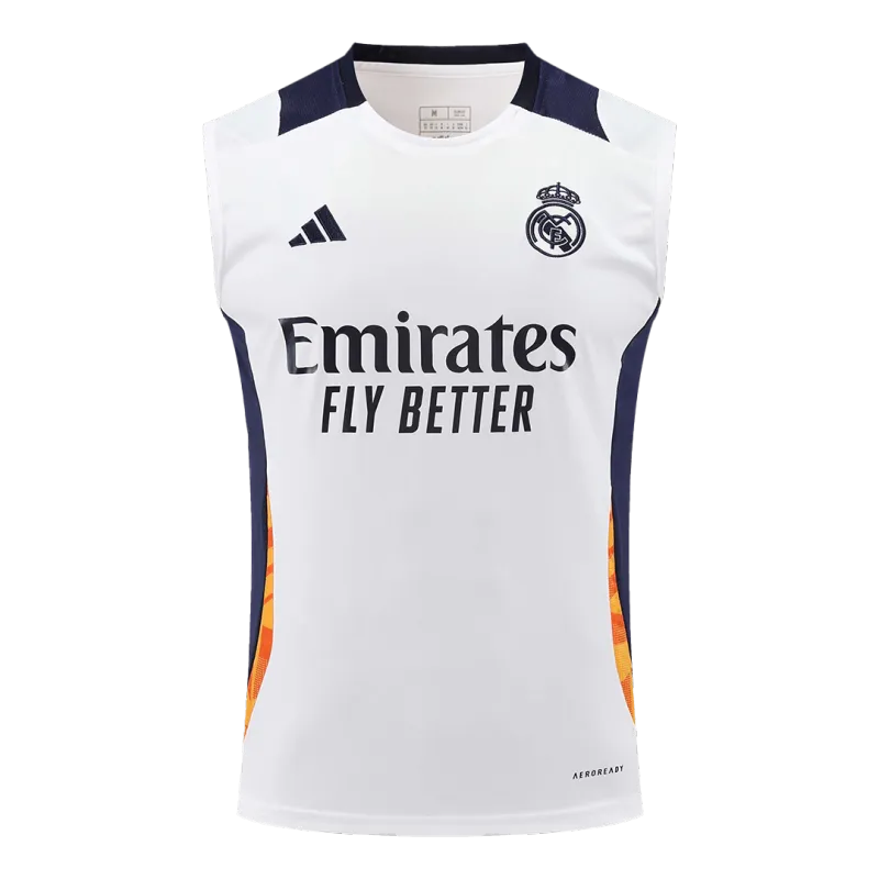 Real Madrid Pre-Match Sleeveless Top 2024/25 White