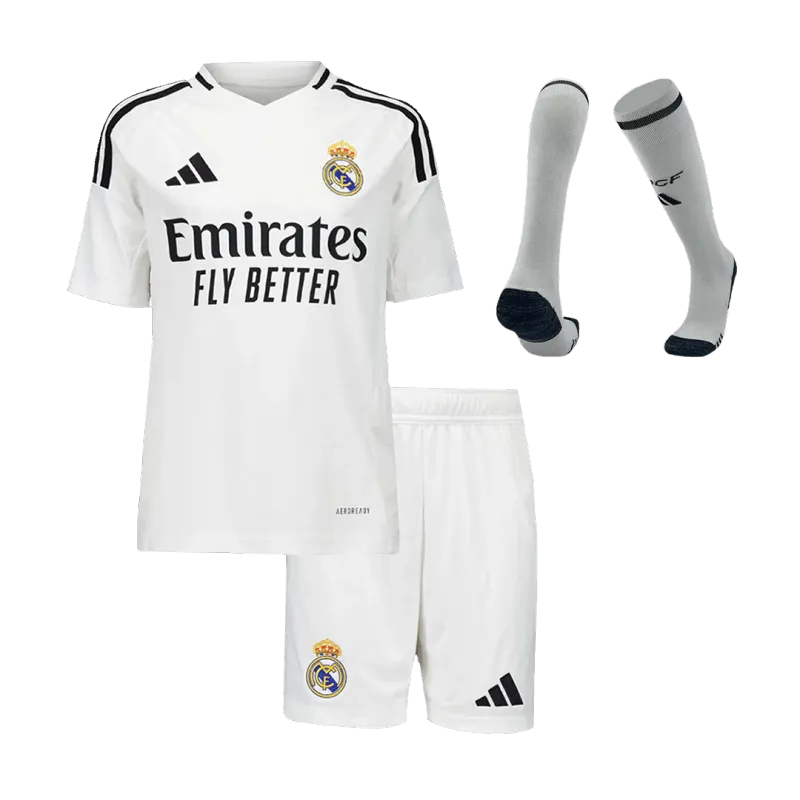 Real Madrid Home Kids Soccer Jerseys Full Kit 2024/25