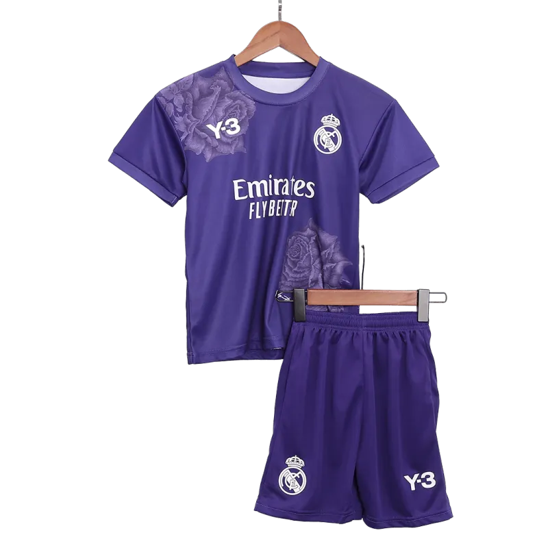 Real Madrid Fourth Away Kids Soccer Jerseys Kit 2023/24