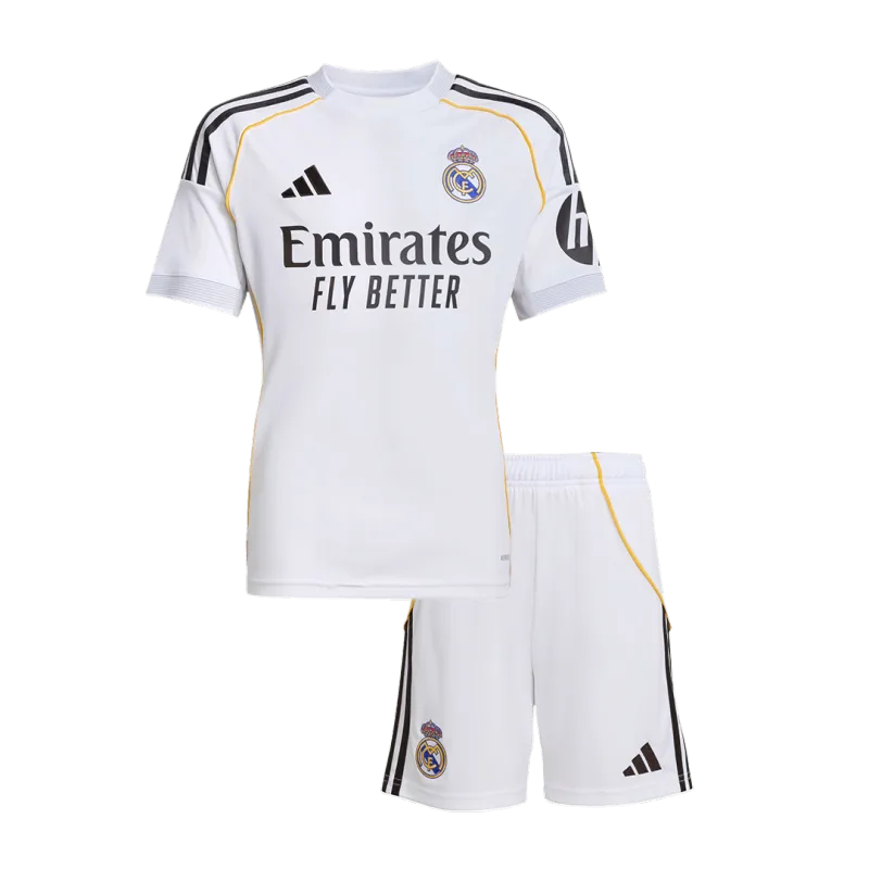 Real Madrid Home Kids Soccer Jerseys Kit 2025/26