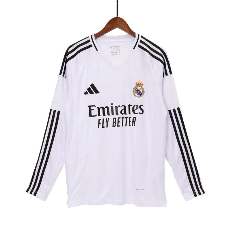 Real Madrid Home Long Sleeve Soccer Jersey 2024/25