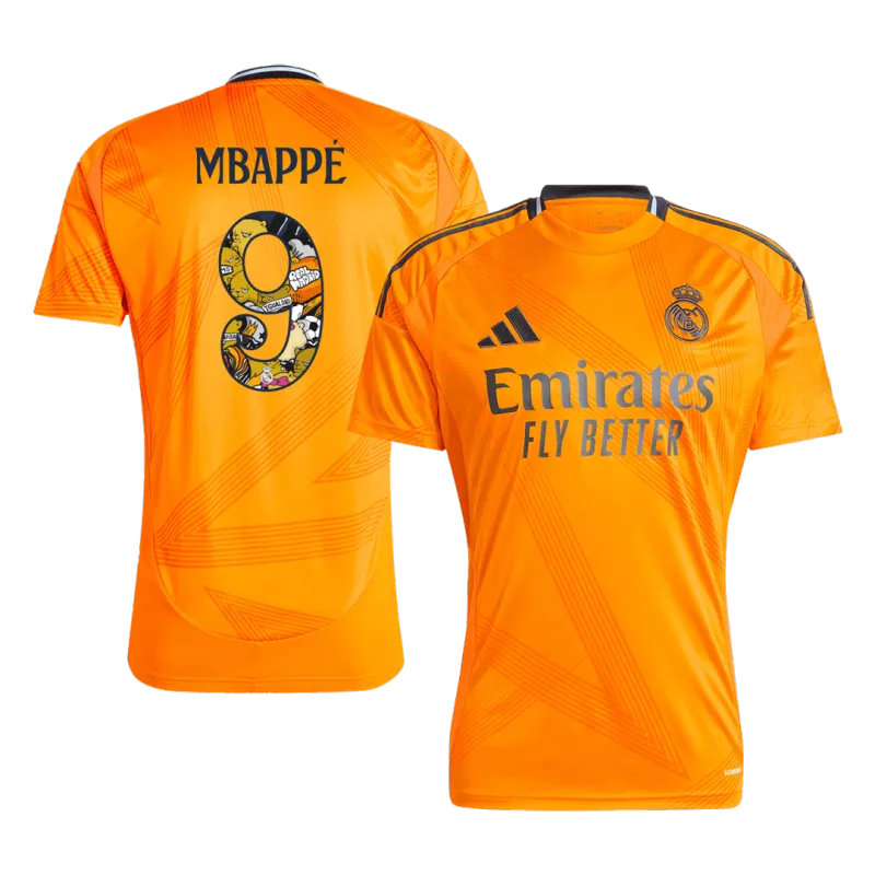 MBAPPÉ #9 Real Madrid Away Soccer Jersey 2024/25   Bear Champ Font