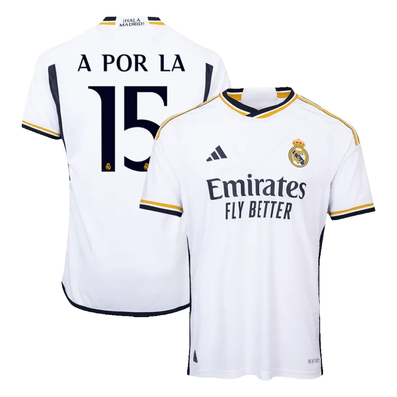 A POR LA #15 Real Madrid Home Authentic Soccer Jersey 2023/24