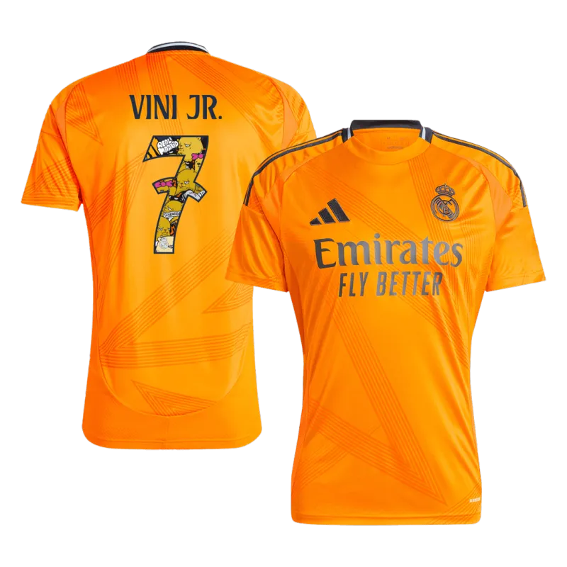 VINI JR. #7 Real Madrid Away Soccer Jersey 2024/25   Bear Champ Font