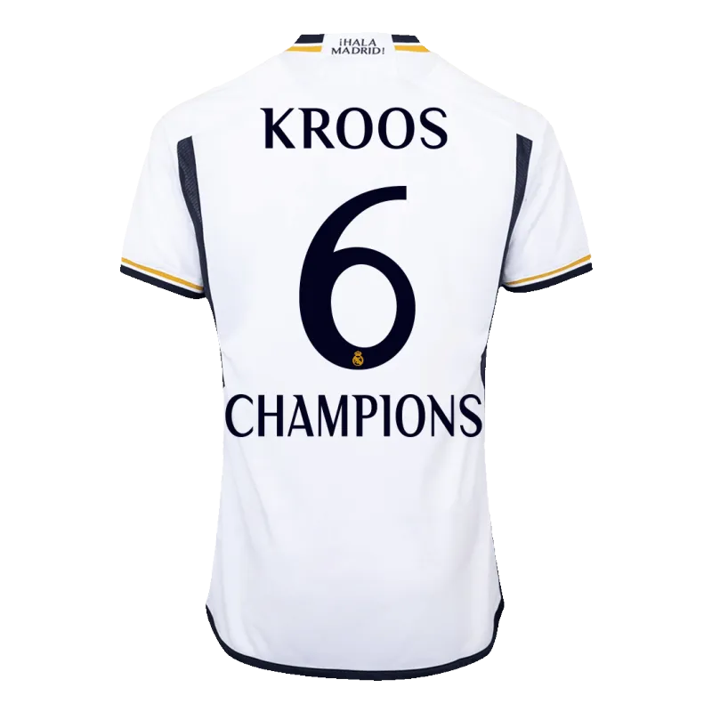 KROOS #6 CHAMPIONS Real Madrid Home Authentic Soccer Jersey 2023/24