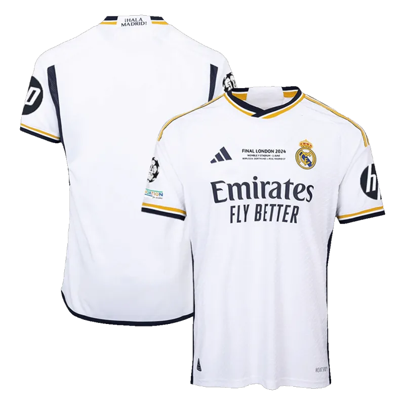 Real Madrid Home Authentic Soccer Jersey 2023/24   UCL FINAL