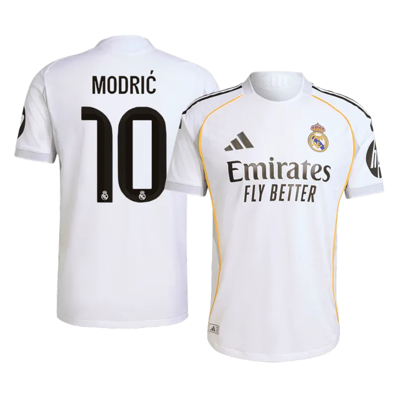 MODRIĆ #10 Real Madrid Home Authentic Soccer Jersey 2025/26
