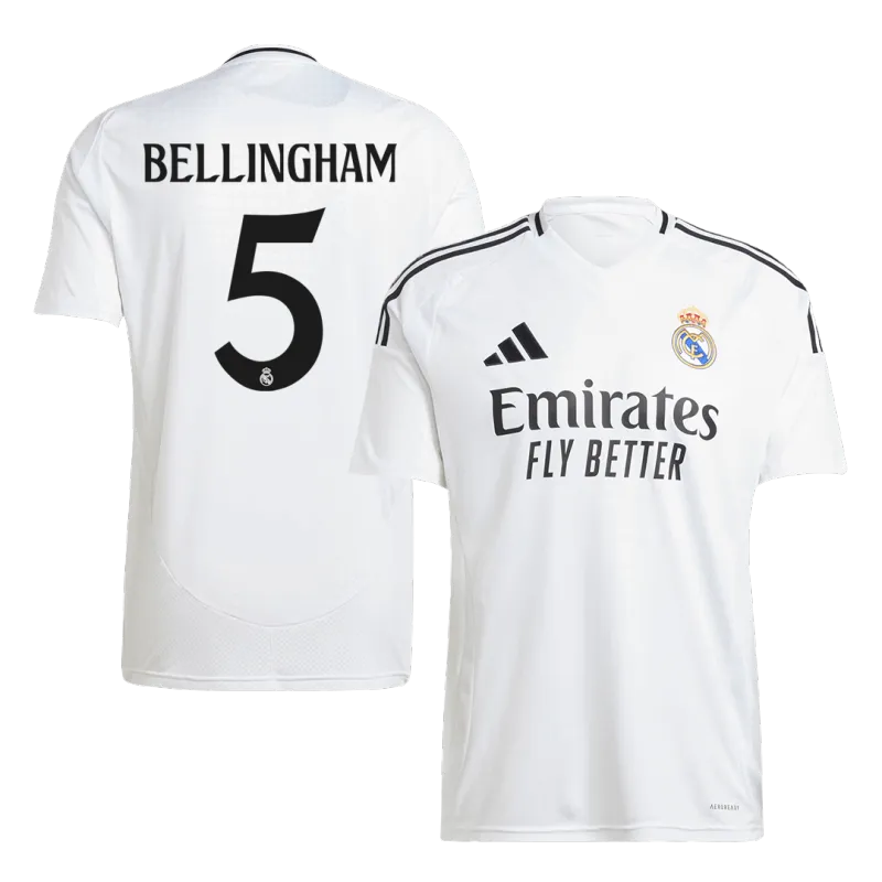 BELLINGHAM #5 Real Madrid Home Soccer Jersey 2024/25