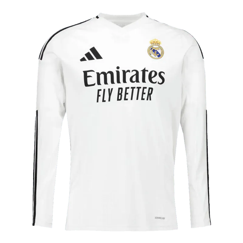 Real Madrid Home Long Sleeve Soccer Jersey 2024/25