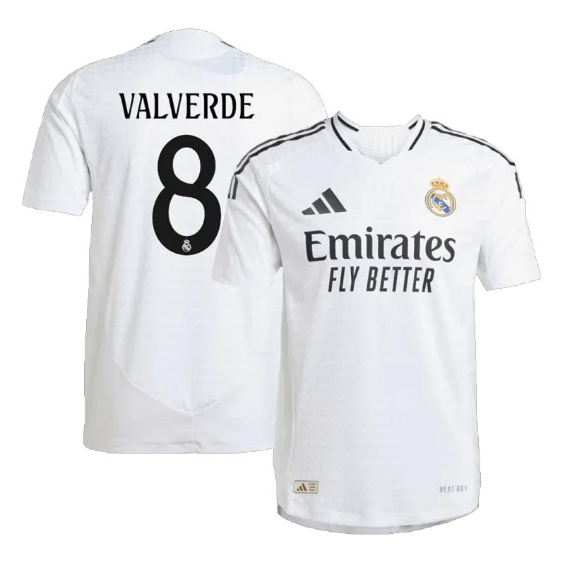 VALVERDE #8 Real Madrid Home Authentic Soccer Jersey 2024/25