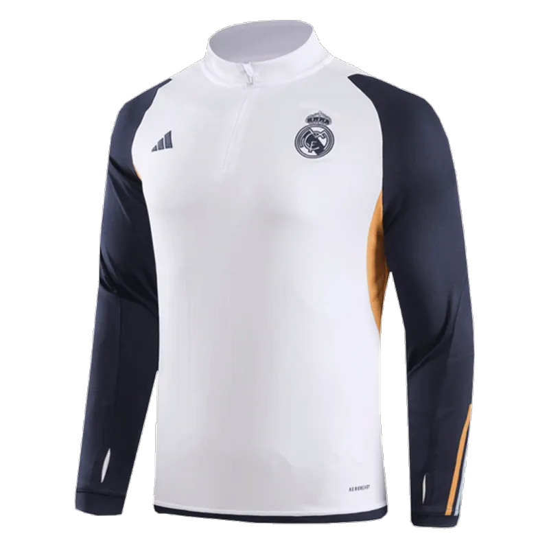 Real Madrid 1/4 Zip Tracksuit 2023/24 White
