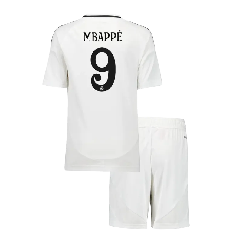 MBAPPÉ #9 Real Madrid Home Kids Soccer Jerseys Kit 2024/25
